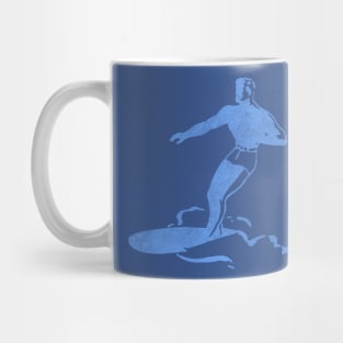 Retro Surfer Dude (Distressed Graphic Version) Mug